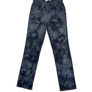 Levi's 512 Perfect Slimming Straight Leg Jean 26x30 Upcycled Bleach Knots Street